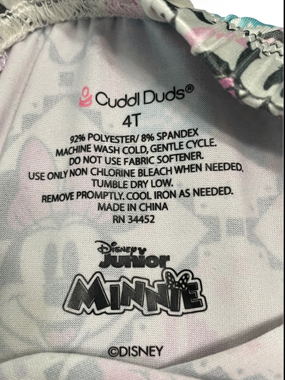Cuddl Duds Minnie Mouse Layering Set in Pink, Purple & Teal - Picture 4 of 9